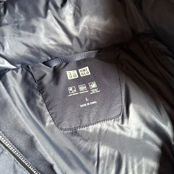 Uniqlo Men’s Navy Blue Hybrid Down Parka Jacket - Size Large - Picture 3 of 5